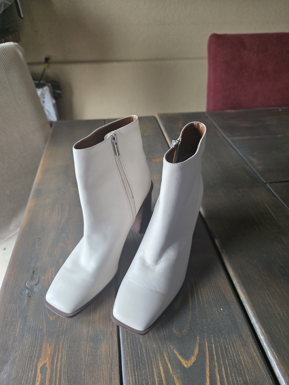 Sarto Square-Toe Ankle Boots - Sleek Side-Zip Design